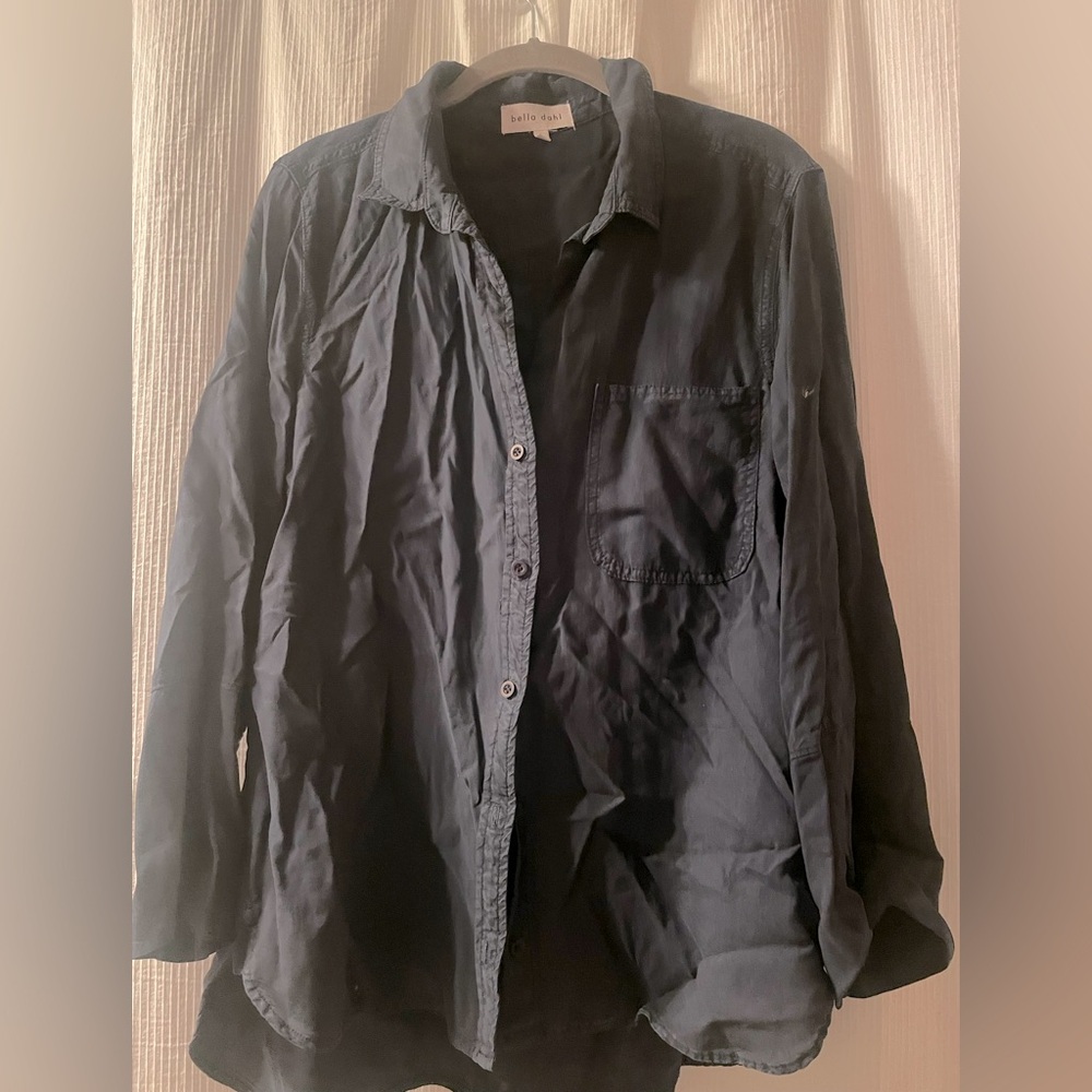 Bella Dahl Navy Blue Button Down.  Lightly worn.